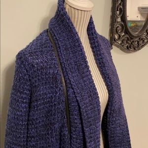 Amanda Green XL Zip Off Shawl Collar Cardigan